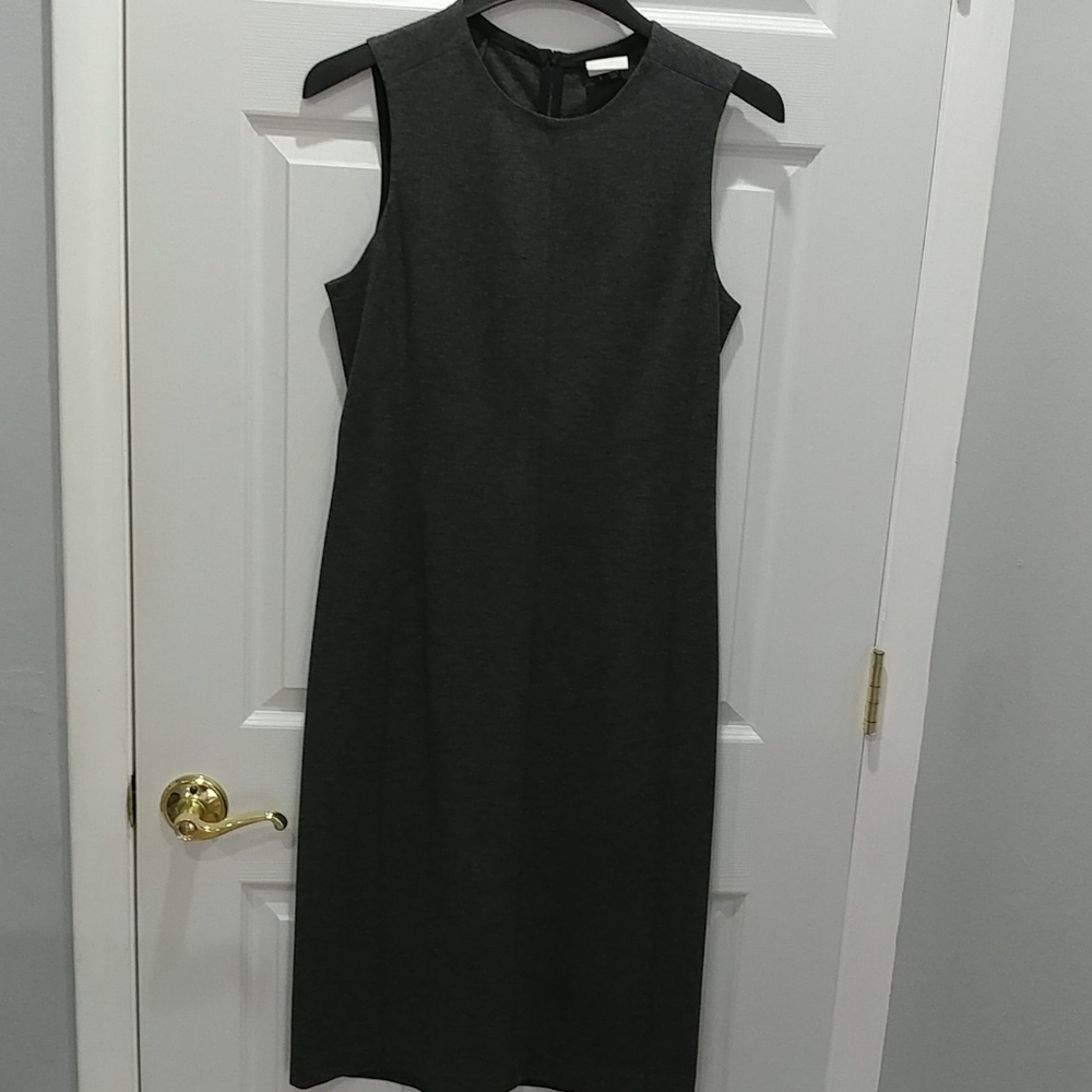 Theory Gray Sleeveless Midi Dress